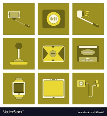 Assembly flat icon smartphone selfie stick game vector image