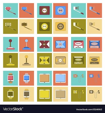 Assembly flat icon smartphone selfie stick game vector image