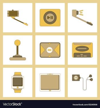 Assembly flat icon smartphone selfie stick game vector image