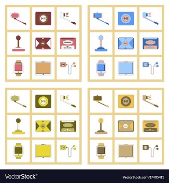 Assembly flat icon smartphone selfie stick game vector image