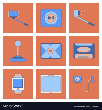 Assembly flat icon smartphone selfie stick game vector image