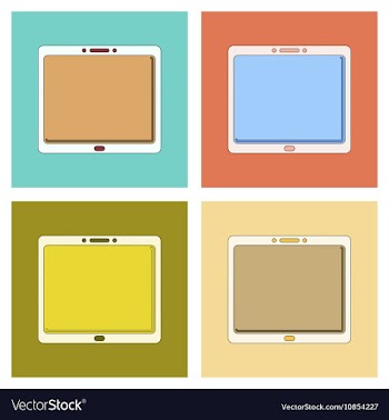 Assembly flat icon tablet gadget vector image