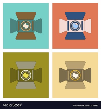 Assembly flat icon technology camcorder vector image