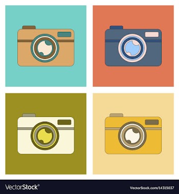 Assembly flat icon technology camera vector image