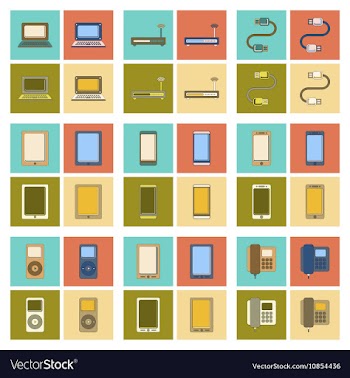 Assembly flat icon Wi fi modem mobile phone gadget vector image