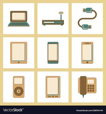 Assembly flat icon Wi fi modem mobile phone gadget vector image