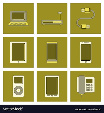Assembly flat icon wi fi modem mobile phone gadget vector image