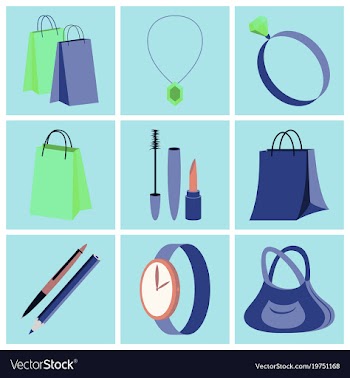 Assembly flat icons accessories vector image