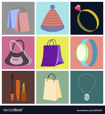 Assembly flat icons accessories vector image