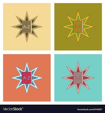 Assembly flat icons alphabet book vector image