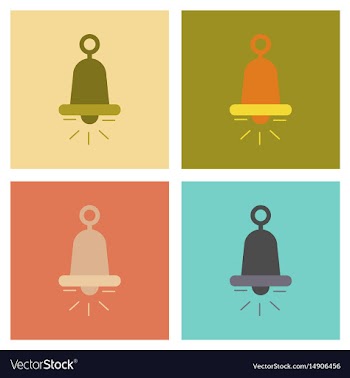 Assembly flat icons bell ringer vector image