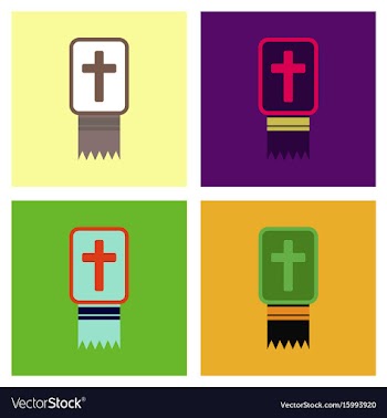 Assembly flat icons bible book vector image