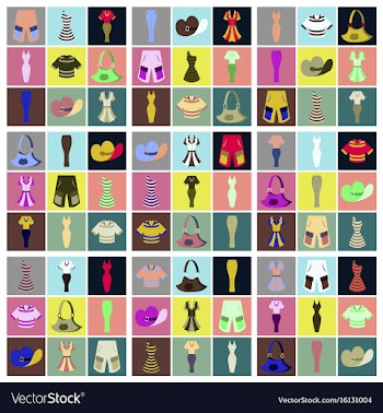 Assembly flat icons clothes vector image