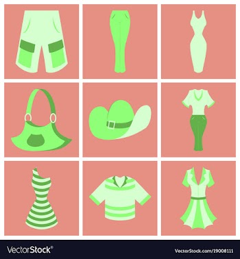 Assembly flat icons clothes vector image