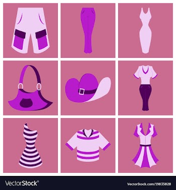 Assembly flat icons clothes vector image