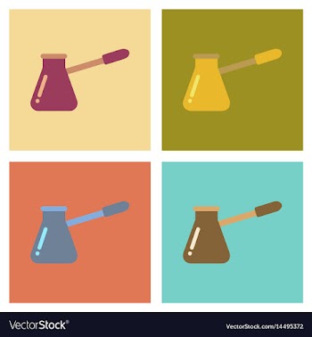 Assembly flat icons coffee arabic turk vector image