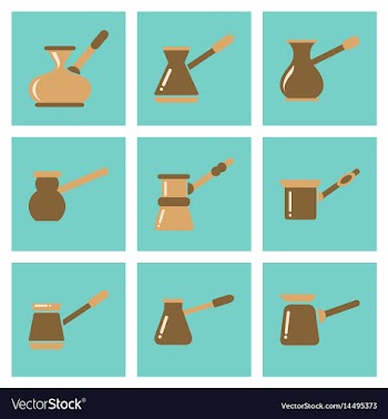 Assembly flat icons coffee arabic turk vector image