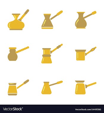 Assembly flat icons coffee arabic turk vector image