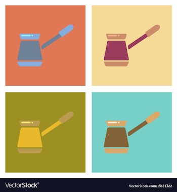 Assembly flat icons coffee arabic turk vector image