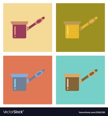 Assembly flat icons coffee arabic turk vector image