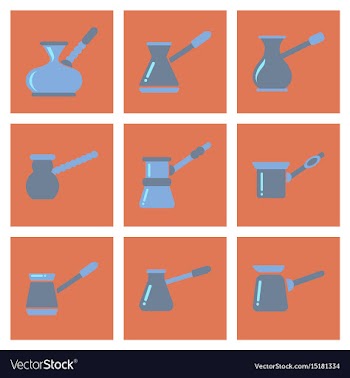 Assembly flat icons coffee arabic turk vector image