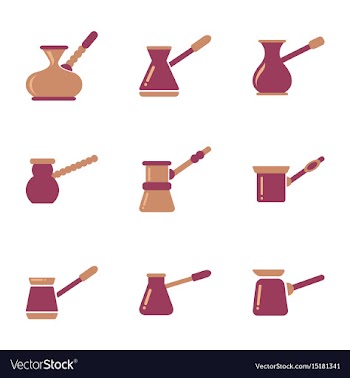 Assembly flat icons coffee arabic turk vector image