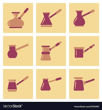 Assembly flat icons coffee arabic turk vector image