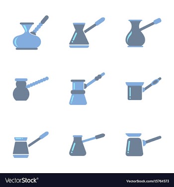 Assembly flat icons coffee arabic turk vector image