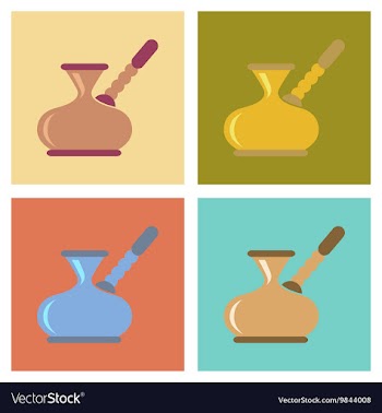 Assembly flat icons coffee arabic Turk vector image