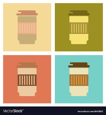 Assembly flat icons coffee to go caffeine vector image