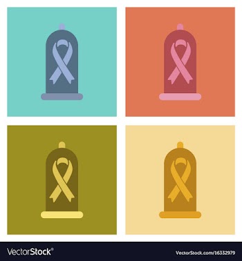 Assembly flat icons condom contraceptive vector image