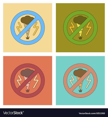 Assembly flat icons disaster tornado vector image
