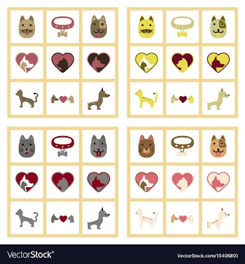 Assembly flat icons dogs cats pets vector image