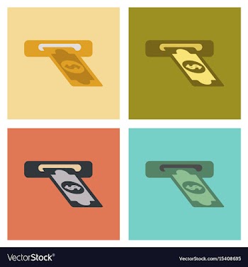 Assembly flat icons dollar money vector image