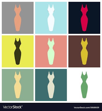 Assembly flat icons dress vector image