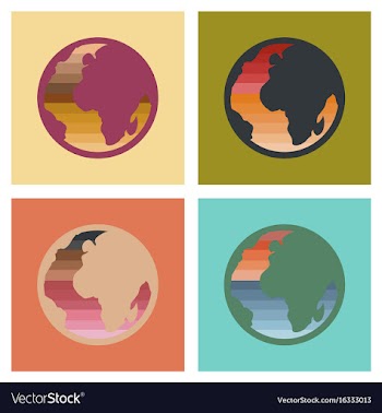 Assembly flat icons earth gays symbol vector image