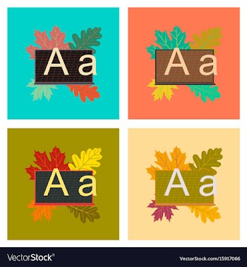 Assembly flat icons education blackboard leaves vector image