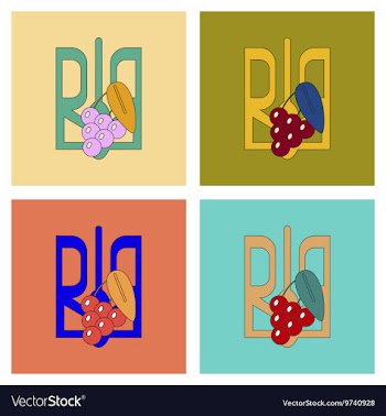 Assembly flat icons emblem of Ukraine vector image