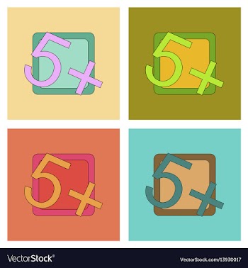 Assembly flat icons exam score excellent vector image