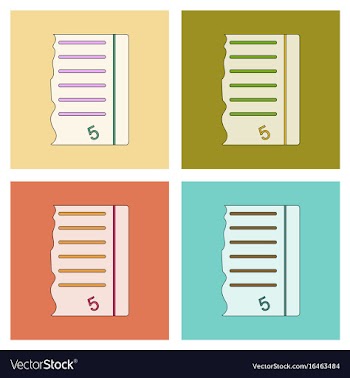 Assembly flat icons exam score excellent vector image