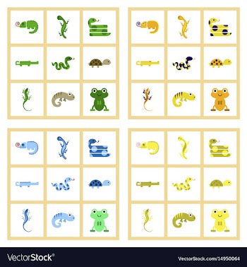Assembly flat icons exotic wild reptiles vector image