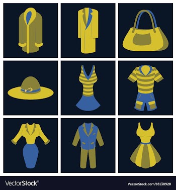 Assembly flat icons fashion clothes vector image