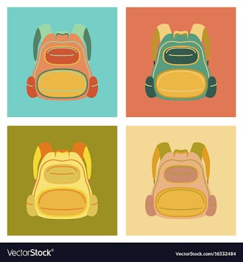 Assembly flat icons fashionable bag vector image