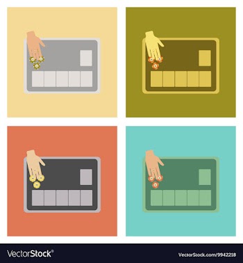 Assembly flat icons game poker table vector image
