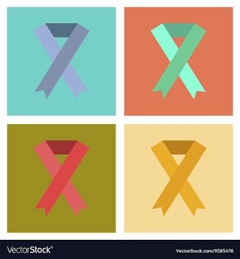 Assembly flat icons gay HIV ribbon vector image