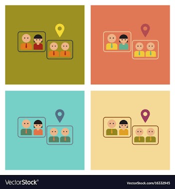 Assembly flat icons gay marriage vector image