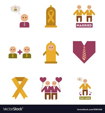 Assembly flat icons gay relationships vector image