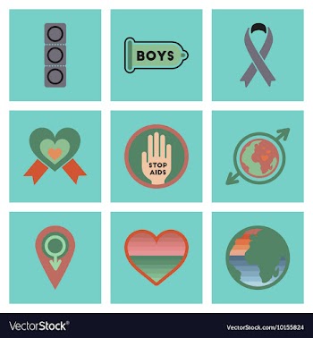 Assembly flat icons gay symbols vector image