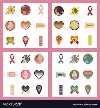 Assembly flat icons gay symbols vector image