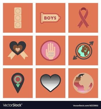 Assembly flat icons gay symbols vector image